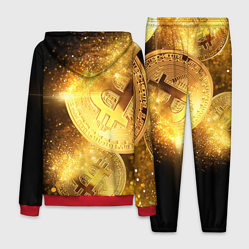 Мужской костюм БИТКОИН ЗОЛОТО BITCOIN GOLD / 3D-Красный – фото 2