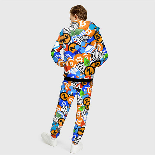 Мужской костюм КРИПТОВАЛЮТЫ CRYPTOCURRENCY / 3D-Черный – фото 4