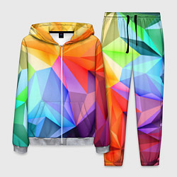 Костюм мужской Радужная геометрия, цвет: 3D-меланж