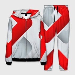 Мужской костюм 3D SPORT STYLE RED WHITE