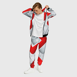 Костюм мужской 3D SPORT STYLE RED WHITE, цвет: 3D-черный — фото 2