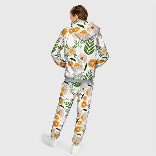 Мужской костюм Цветы и листья / 3D-Меланж – фото 4