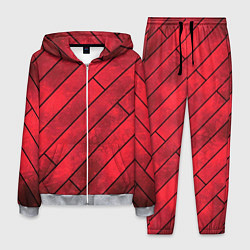 Костюм мужской Red Boards Texture, цвет: 3D-меланж