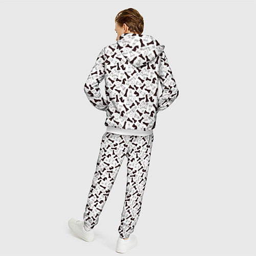 Мужской костюм Шахматные Фигуры / 3D-Белый – фото 4