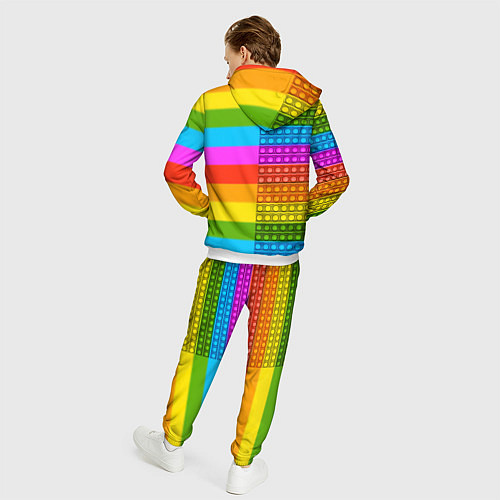 Мужской костюм POP it вертикальная надпись / 3D-Белый – фото 4