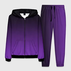 Костюм мужской Ночной градиент Фиолетовый, цвет: 3D-черный
