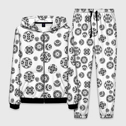 Мужской костюм Черно-белый геометрический узор