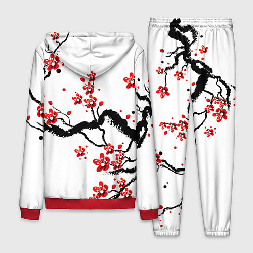 Мужской костюм САКУРА ЦВЕТЁТ И БЛАГАУХАЕТ / 3D-Красный – фото 2