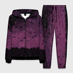 Костюм мужской Мозаичный узор в черно бордовом цвете, цвет: 3D-черный