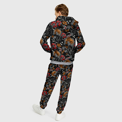 Мужской костюм Цветочный модный узор / 3D-Меланж – фото 4