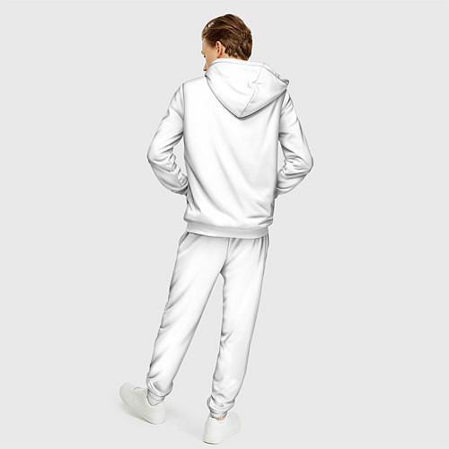 Мужской костюм Стройлайн стайл / 3D-Белый – фото 4