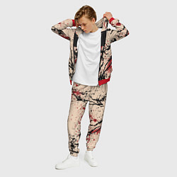 Костюм мужской Череп Хипстер Брызги Краски, цвет: 3D-красный — фото 2