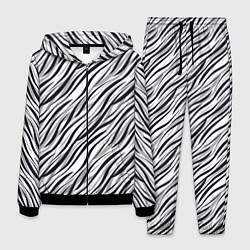 Мужской костюм Черно-белый полосатый тигровый