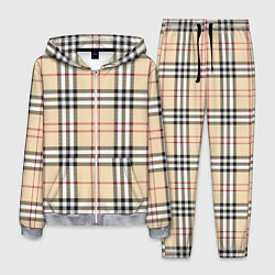 Мужской костюм Клетчатый принт в стиле Burberry