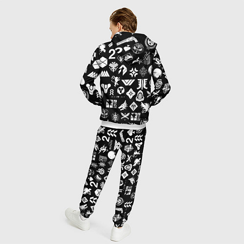 Мужской костюм DESTINY 2 PATTERN GAME LOGO ДЕСТИНИ 2 ПАТТЕРН СИМВ / 3D-Белый – фото 4