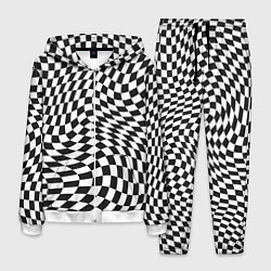 Мужской костюм Черно-белая клетка Black and white squares