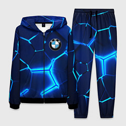 Костюм мужской BMW LOGO 3Д ПЛИТЫ ГЕОМЕТРИЯ, цвет: 3D-черный