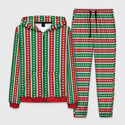 Костюм мужской Knitted Pattern, цвет: 3D-красный