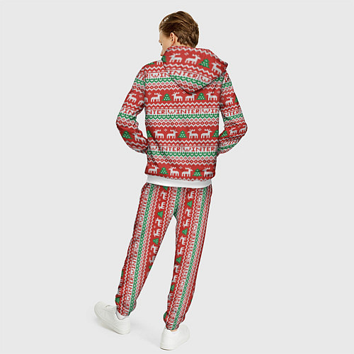 Мужской костюм Deer Christmas Pattern / 3D-Белый – фото 4