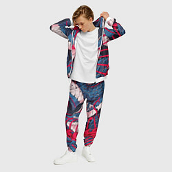 Костюм мужской Самурай Якудза, змей, скелет, цвет: 3D-белый — фото 2