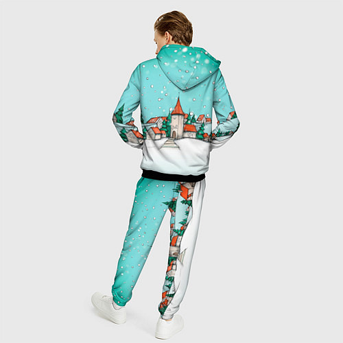 Мужской костюм Тигренок запутался в гирляндах / 3D-Черный – фото 4