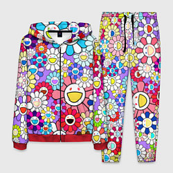 Костюм мужской Цветы Takashi Murakami, цвет: 3D-красный