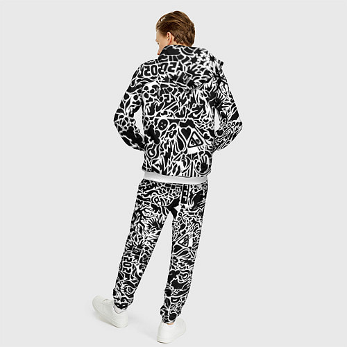 Мужской костюм Arctic monkeys Pattern / 3D-Белый – фото 4