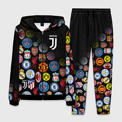 Костюм мужской JUVENTUS LOGOBOMBING SPORT, цвет: 3D-черный