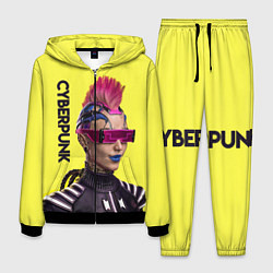 Костюм мужской Cyberpunk Панк, цвет: 3D-черный