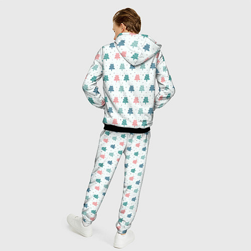 Мужской костюм Цветные ели / 3D-Черный – фото 4