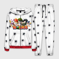 Костюм мужской Wormsчервяки, цвет: 3D-красный