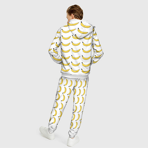 Мужской костюм Крупный Банановый рай / 3D-Белый – фото 4