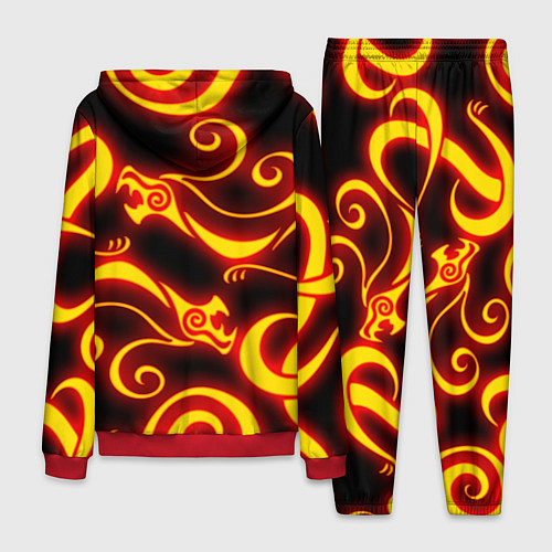 Мужской костюм ОГНЕННОЕ ТАТУ ДРАКЕНА DRAKEN FIRE TATTOO / 3D-Красный – фото 2