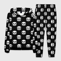 Костюм мужской UNDERTALE SANS SKULL FACE PATTERN УЗОР, цвет: 3D-черный