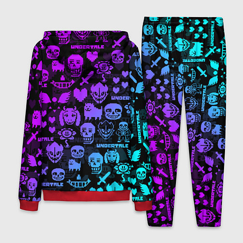 Мужской костюм UNDERTALE NEON PATTERN УЗОР / 3D-Красный – фото 2