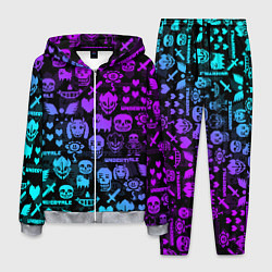 Костюм мужской UNDERTALE NEON PATTERN УЗОР, цвет: 3D-меланж