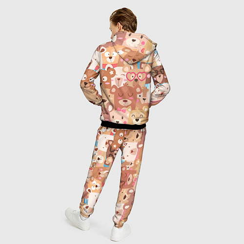 Мужской костюм Bears texture / 3D-Черный – фото 4