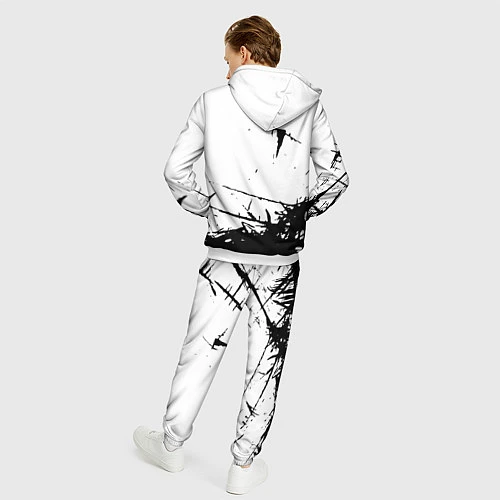 Мужской костюм Mercedes текстура / 3D-Белый – фото 4