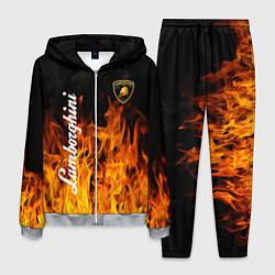 Мужской костюм Lamborghini пламя огня