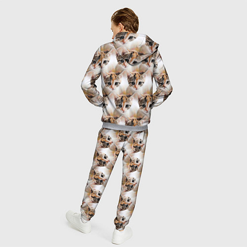Мужской костюм Маленький котенок паттерн / 3D-Меланж – фото 4
