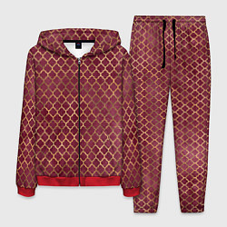 Мужской костюм Gold & Red pattern