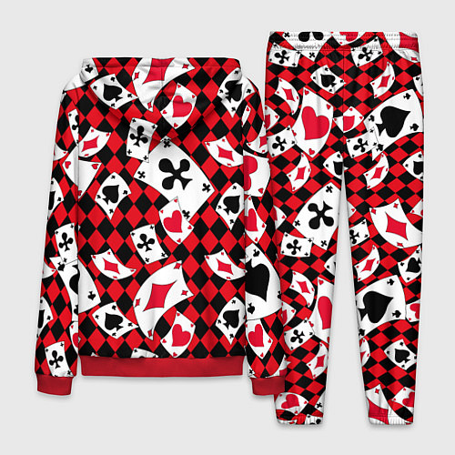 Мужской костюм Карты масти / 3D-Красный – фото 2