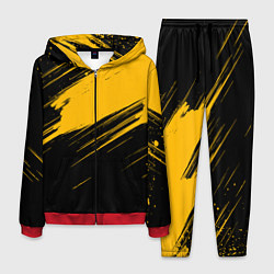 Мужской костюм Black and yellow grunge