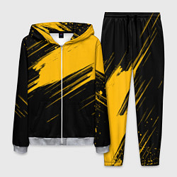 Мужской костюм Black and yellow grunge