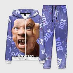Костюм мужской Boxing - фиолетовый, цвет: 3D-белый