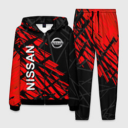 Костюм мужской Nissan Ниссан Красно черный, цвет: 3D-черный