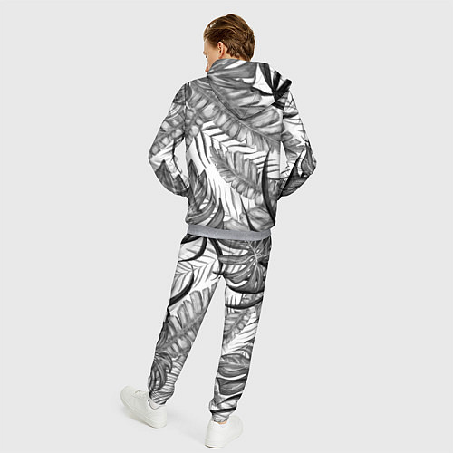 Мужской костюм Серые листья / 3D-Меланж – фото 4