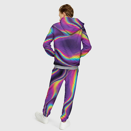 Мужской костюм Neon fashion pattern Wave / 3D-Меланж – фото 4