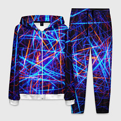 Костюм мужской Neon pattern Fashion 2055, цвет: 3D-белый