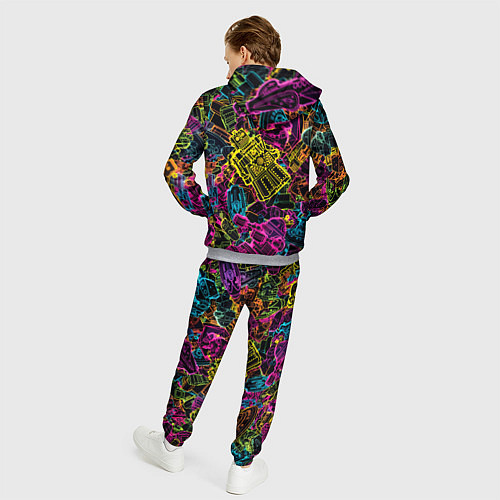 Мужской костюм Cyber space pattern Fashion 3022 / 3D-Меланж – фото 4